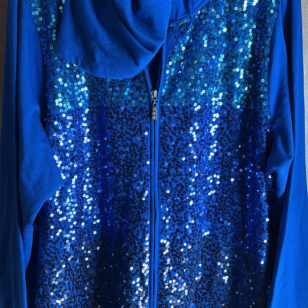 Beautiful Blue Sequin Quackery Factory Jacket
